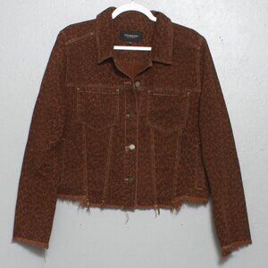NWT, Liverpool Animal Print Jean Jacket